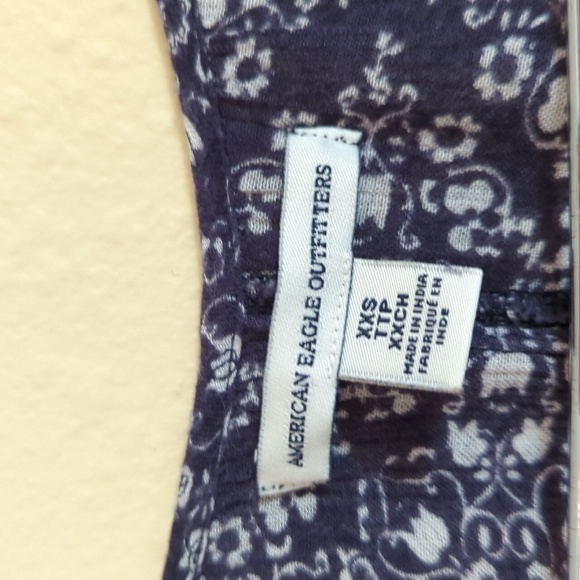 American Eagle y2k XXS  Oversized Mini Dress Tunic Patchwork Paisley - Picture 8 of 14